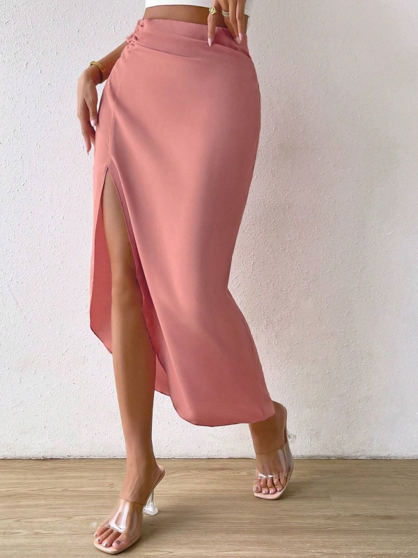 Flamboyant Hip Wrap Skirt With Slits